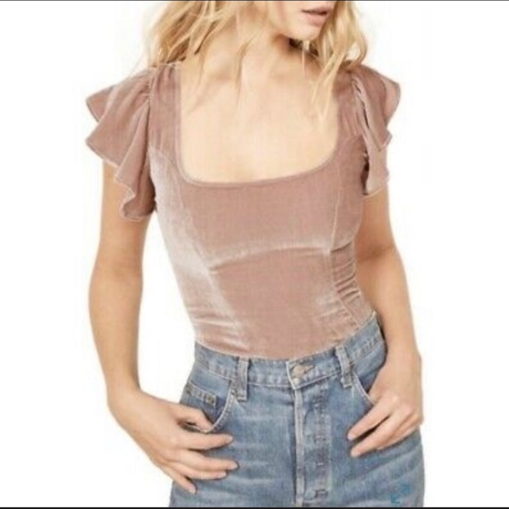 Reformation Serenade Velvet Top